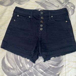Black 5 Button Shorts.